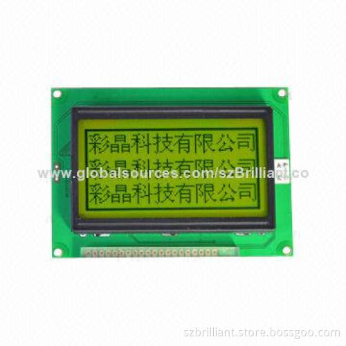 12864 Mono LCD Display Module with LED Back-light, Supports Serial Parallel Interface